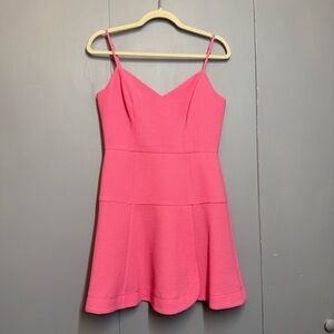 Black Halo Hot Pink Textured Mini Dress